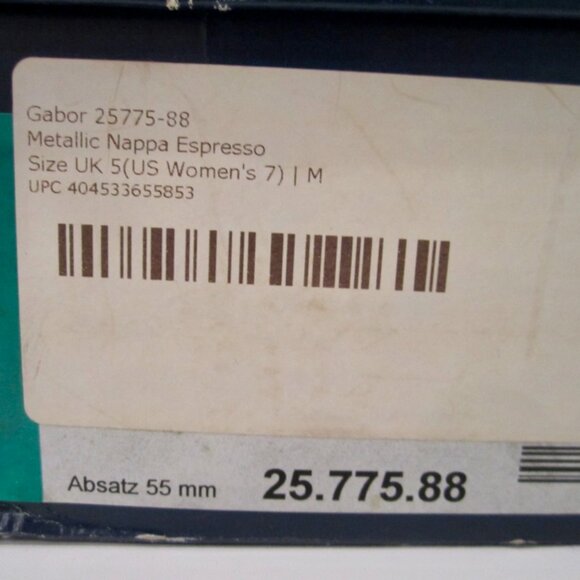 $200 GABOR UK 5 US 7 expresso PLATFORM sandal METALLIC brown NAIL HEADS sexy - Picture 9 of 9